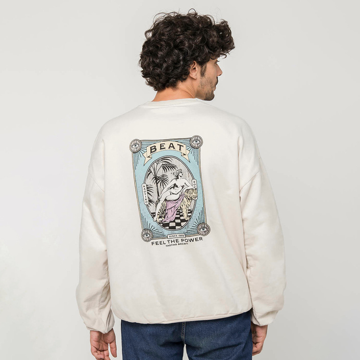 Kaotiko Feel the Power Sweatshirt Off-White