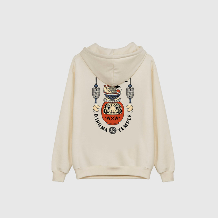 Kaotiko Ivory Daruma Temple Hoodie