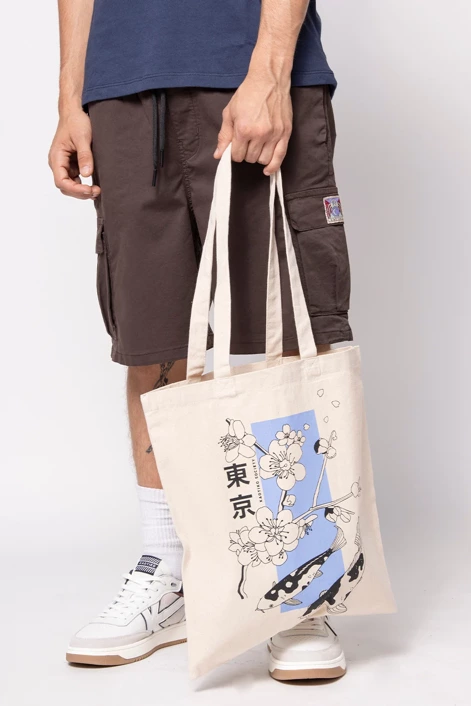 Kaotiko Ivory Koi Tote Bag