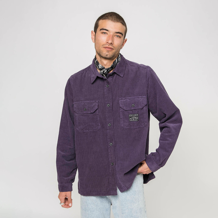 Kaotiko Lilac Corduroy Shirt