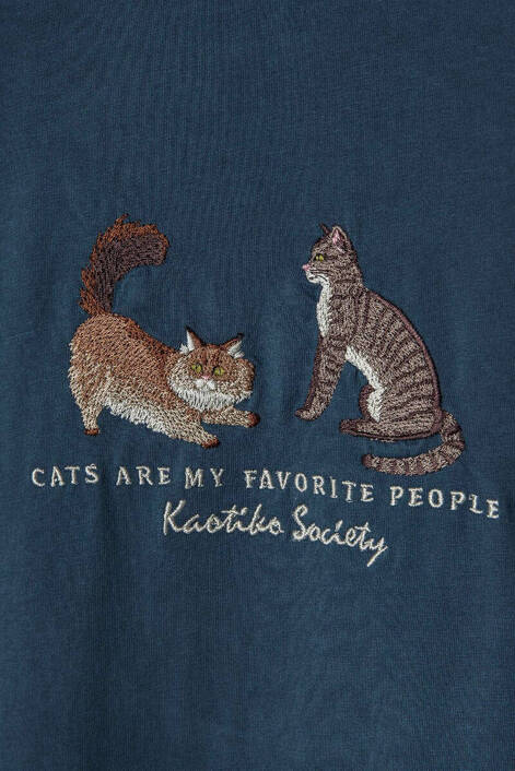 Kaotiko M/C WASHED CATS T-Shirt