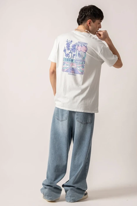 Kaotiko T-SHIRT WASHED PINK TOKYO 