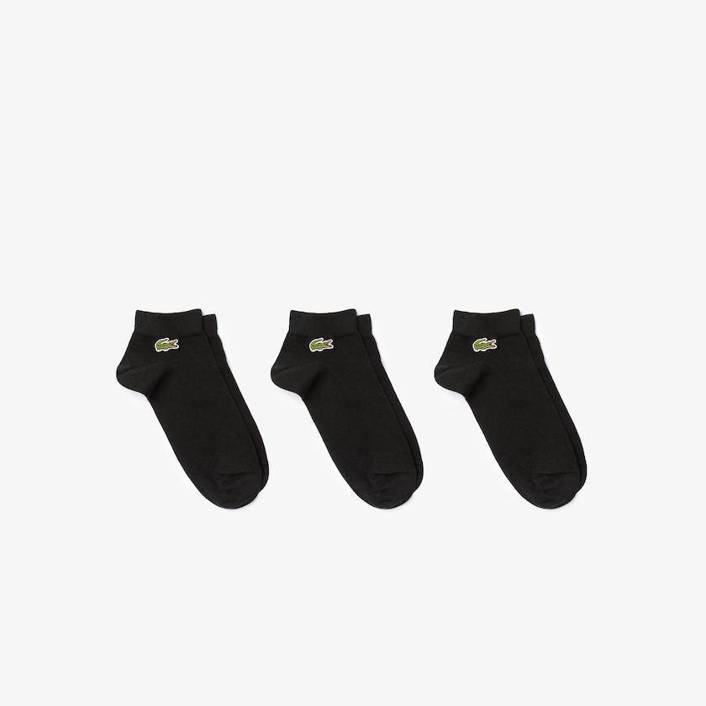 Lacoste SPORT Low-Cut Cotton Socks (3 Pack) Black