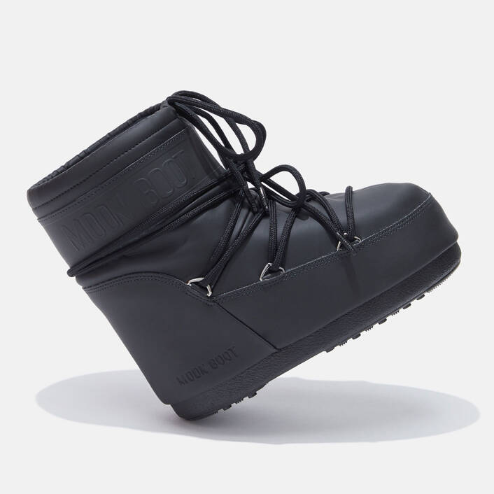 MOON BOOT ICON LOW BLACK RUBBER