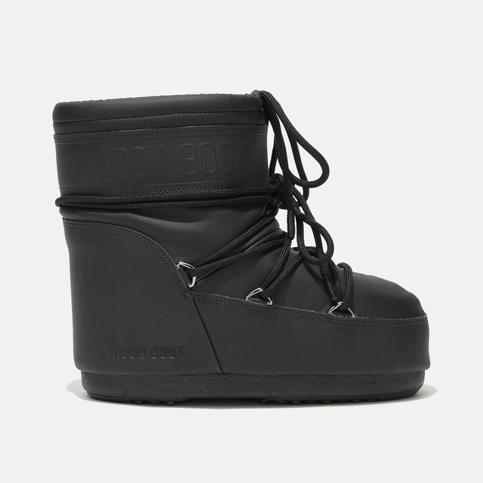 MOON BOOT ICON LOW BLACK RUBBER