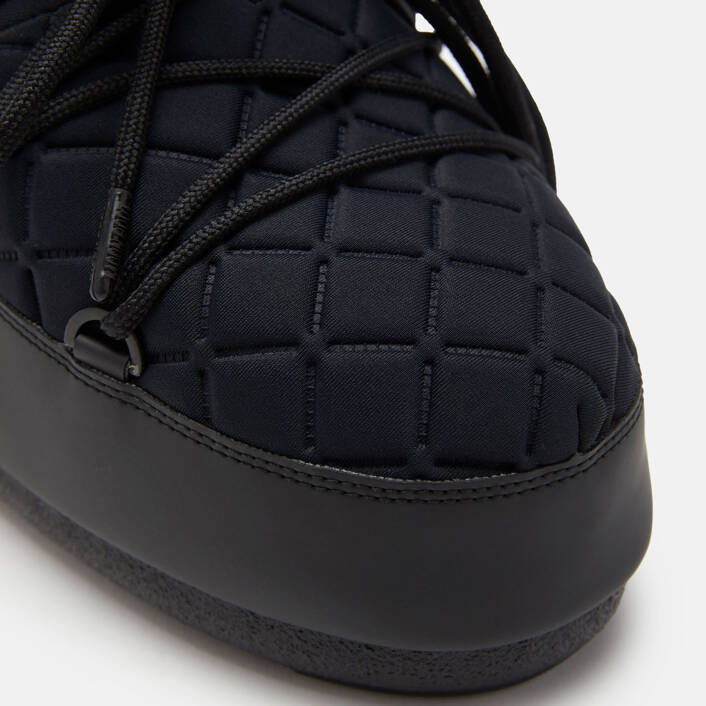 MOON BOOT ICON LOW QUILT BLACK BOOTS