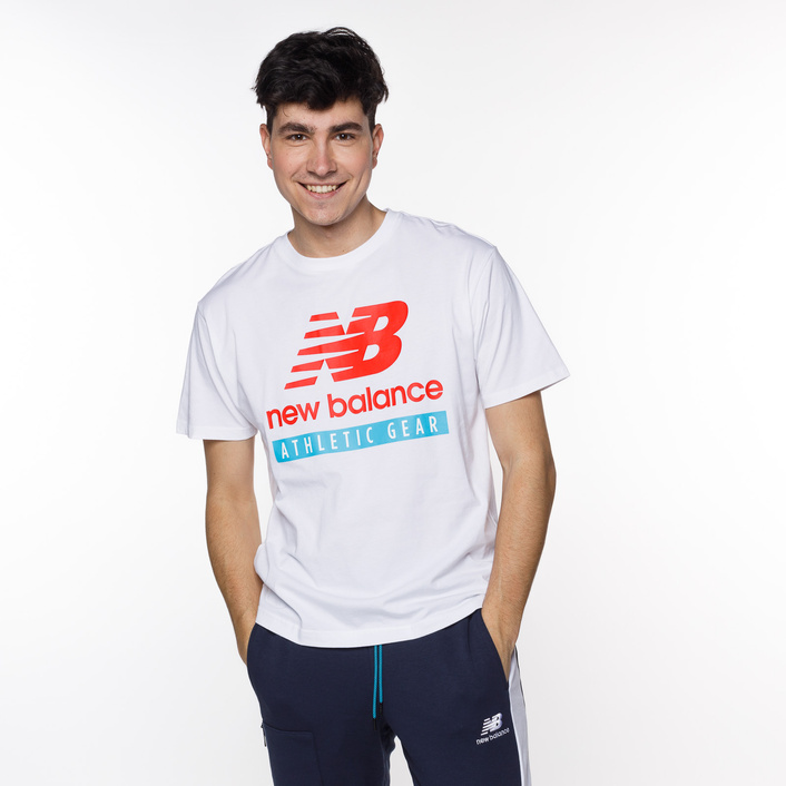 New Balance ESSENTIALS LOGO TEE WHITE