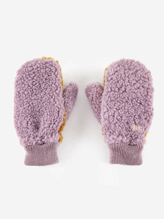 Sheepskin Color Block lavander gloves