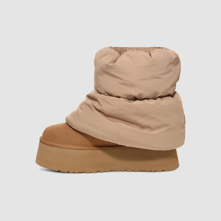 UGG W CLASSIC MINI DIPPER PUFFER AMPHORA/CHESTNUT