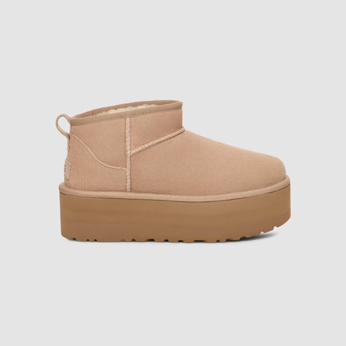 UGG W CLASSIC ULTRA MINI PLATFORM SAND