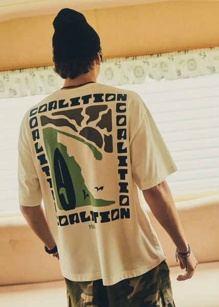 Coalition CLTN T CHECK Men's T-shirt – off white