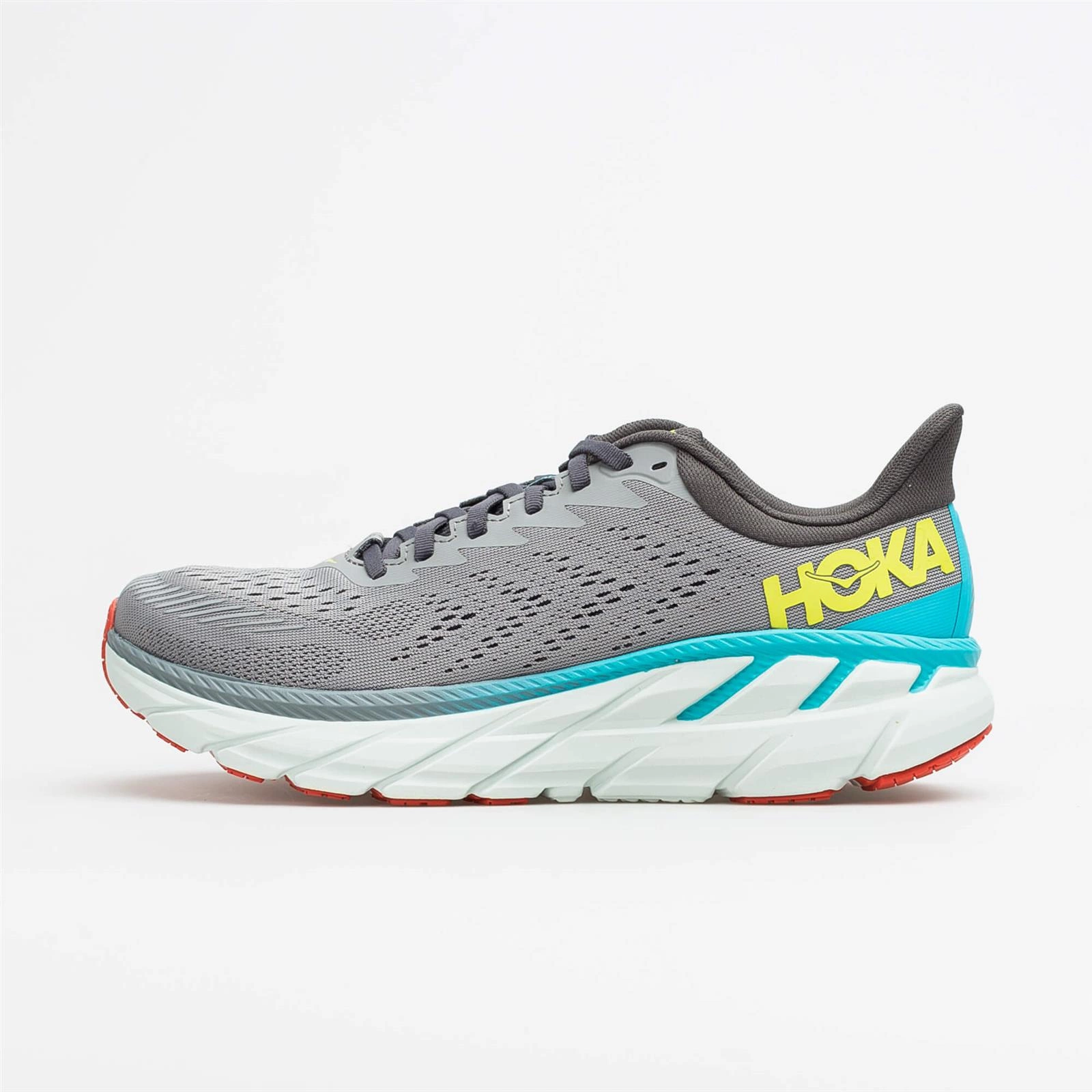 Sneaker Pattern Bottom HOKA Clifton 7 Men's Running Shoes Wild Dove / Dark Shadow