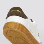 Cariuma Toca White Pebbled Leather & Suede/Plaza Taupe & Dark Khaki