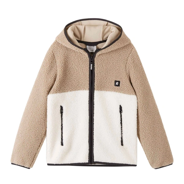 Reima kids' hooded fleece jacket Muhkea beige 5200496A