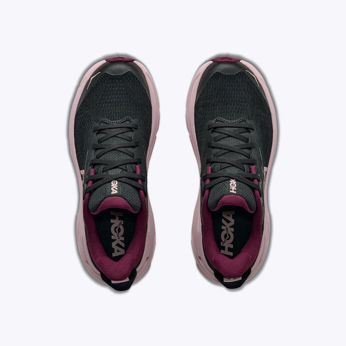 HOKA Challenger 8 Women's Trail Running Shoes Black/Pink Opal