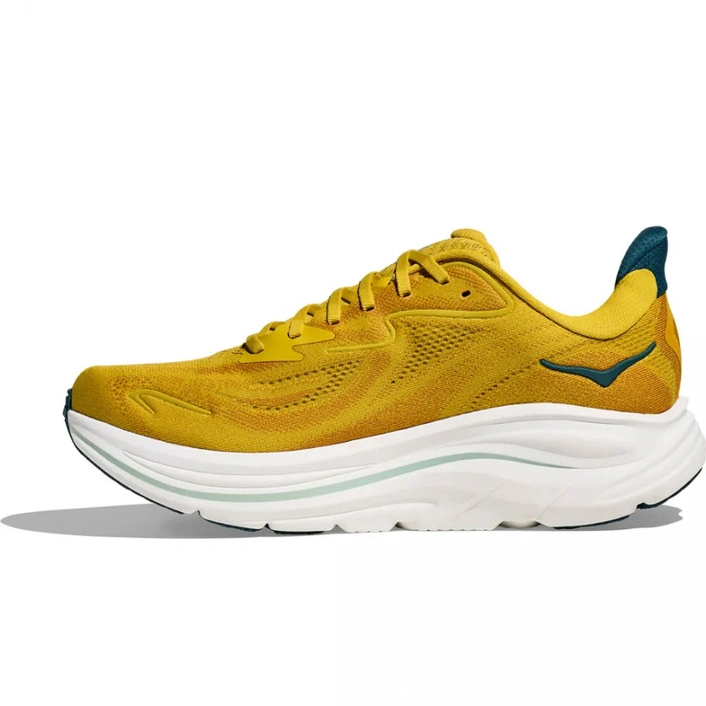 HOKA Clifton 10 Men's Running Shoes Yellow Gold / Tidal Wave
