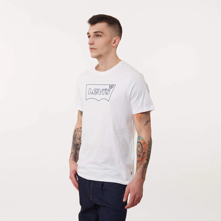 Levi's HOUSEMARKED GRAPHIC TEE Outline White