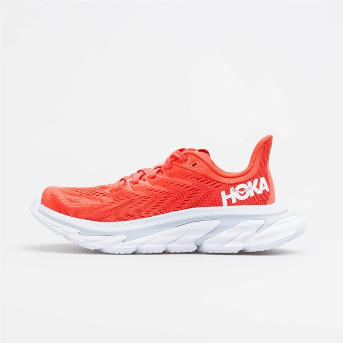 Hoka One One WOMEN'S CLIFTON EDGE HOT CORAL/WHITE