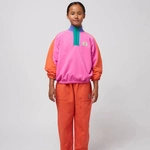BOBO CHOSES Smiling color block 1/4 zipped sweatshirt