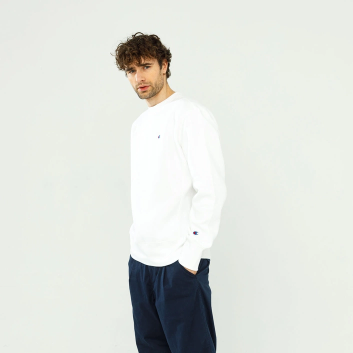 Champion Reverse Weave Crewneck Sweatshirt WHITE