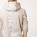 Alpha Industries Back Print Hoody JET STREAM WHITE