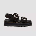 Dr. Martens Platform Sandals Zebzag Suede Women's Black 42689001
