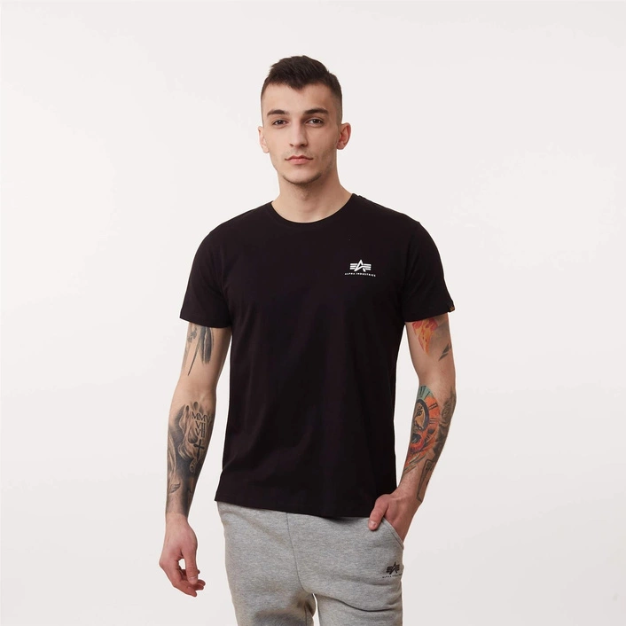 Alpha Industries SMALL LOGO T-SHIRT BLACK