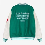 Kaotiko Tricky Love Green Baseball Jacket AR003-01-E002