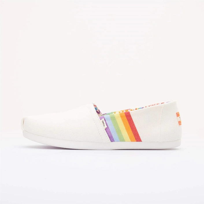 Toms WOMEN'S ALPARGATA Unity Rainbow Canvas White