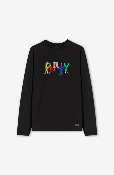 Kaotiko Oversize Party Black T-Shirt AP010-01-G002