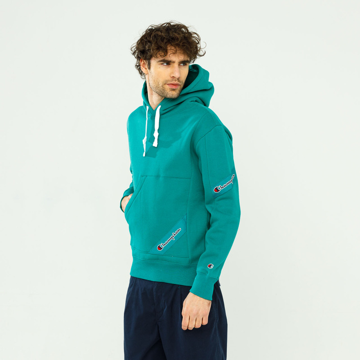 Champion ASYMMETRIC POCKET HOODIE BRIGHT GREEN