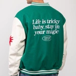 Kaotiko Tricky Love Green Baseball Jacket AR003-01-E002