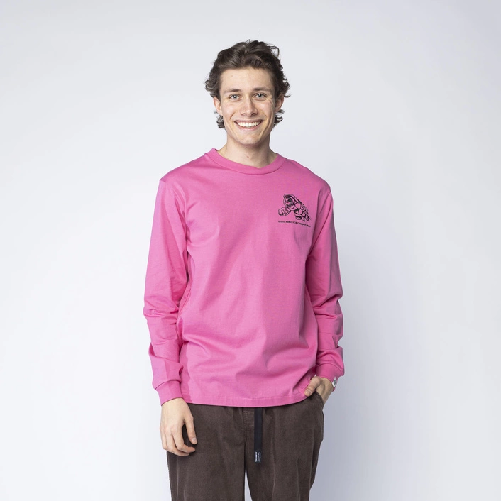 Billionaire Boys Club CAFETERIA ASTRO LONG SLEEVE T-SHIRT - PINK