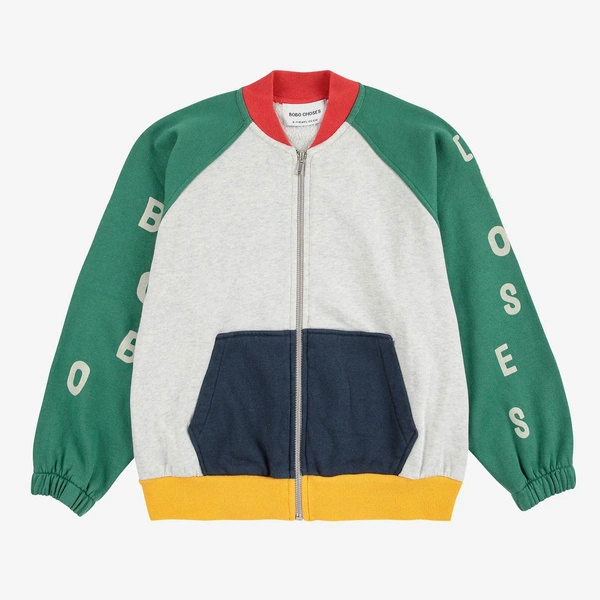 BOBO CHOSES Bobo Choses color block zipped sweatshirt MULTICOLOR