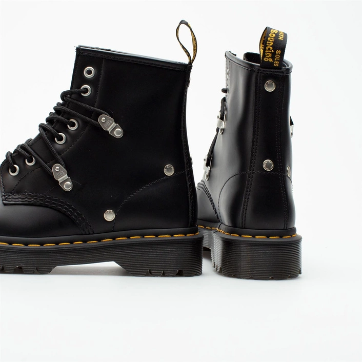 Dr. Martens women's boots 1460 Bex Stud Fine Haircell with studs black 26959001