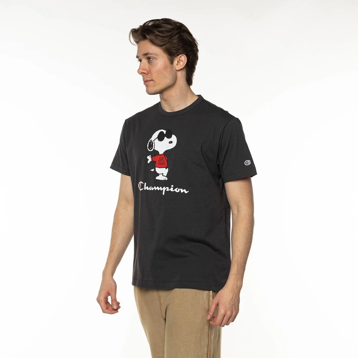 Champion x PEANUTS Crewneck T-Shirt BLACK