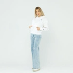 Champion WMNS ORGANIC COTTON BLEND C LOGO HOODIE WHITE