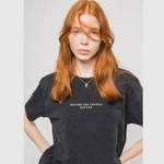 Kaotiko Washed Butterfly Black T-shirt Black