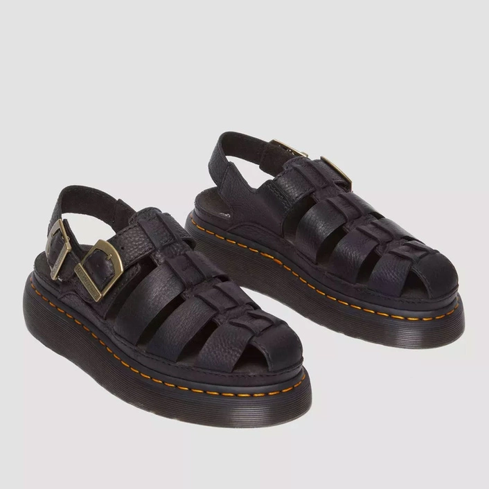 Dr. Martens Fisherman Sandals Wrenlie Grizzly Black 31524001