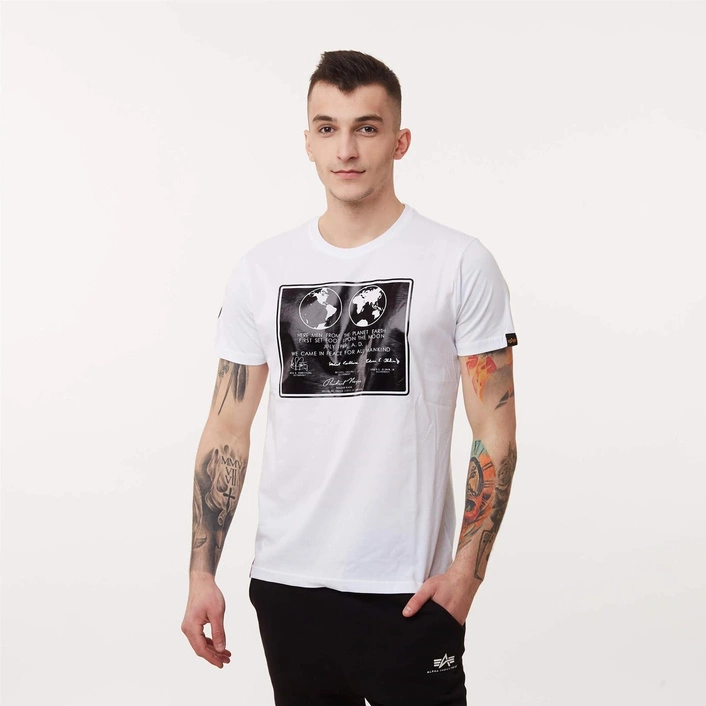 Alpha Industries LUNAR PLAQUE T-SHIRT WHITE