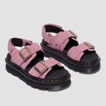 Dr. Martens Platform Sandals Zebzag Suede Women's Powder Pink 42689650