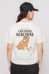 Kaotiko T-shirt Washed Crushing Machine Ivory