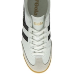 Gola Classics Men's Torpedo Leather Trainers CMB622WX White/Black/Moody Orange