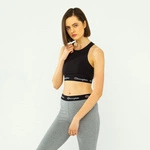 Champion SCRIPT LOGO WAIST RACER BACK SPORTS BRA BLACK