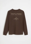 Coalition CLTN LG BACK Men's long-sleeve T-shirt – chocolate