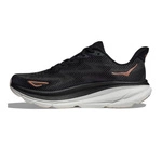 Hoka WOMEN'S CLIFTON 9 BLACK/ROSE GOLD