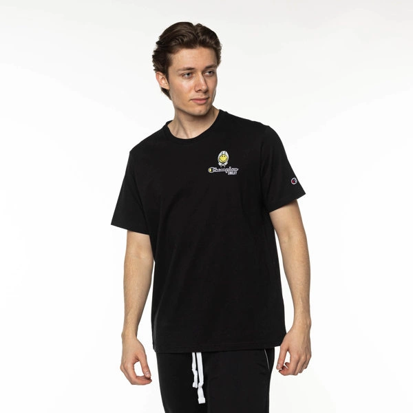 Champion x SMILEY Crewneck T-Shirt BLACK