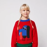 BOBO CHOSES Doggy Mate jacquard jumper RED
