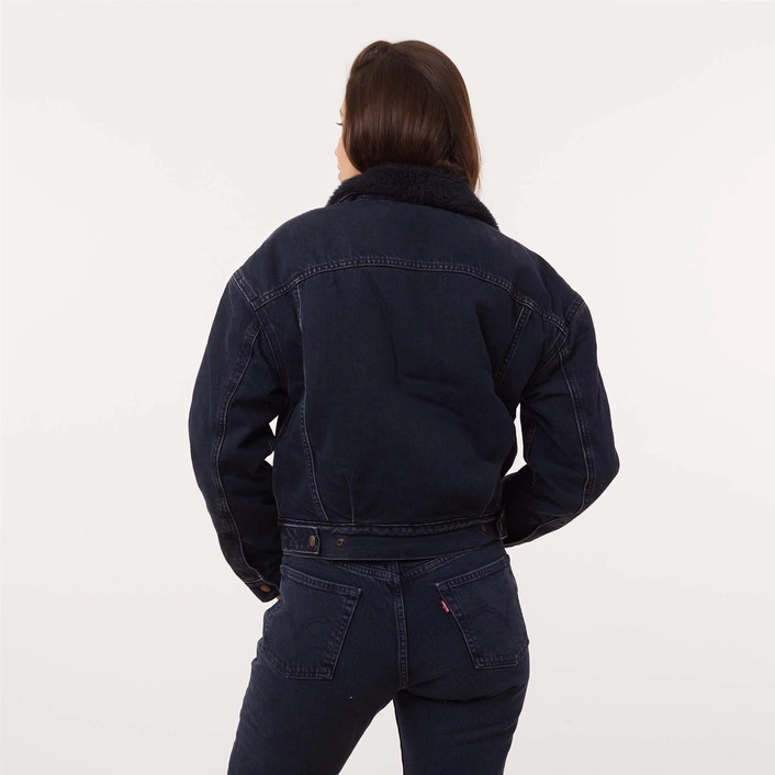 Levi's WMNS NEW HERITAGE SHERPA TRUCKER JACKET DEEP DARK