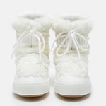 MOON BOOT LTRACK LOW WHITE FAUX-FUR BOOTS 80D2450130A001